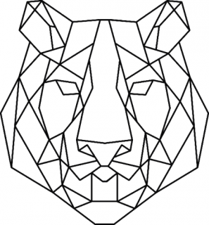 SG007K Tygrys geometryczny - szablon malarski
