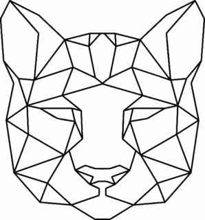 SG009K Gepard geometryczny - szablon malarski