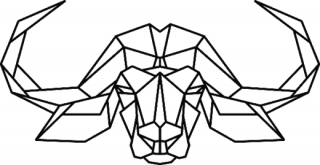 SG011K Bawół geometryczny - szablon malarski