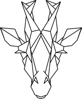 SG013K Żyrafa geometryczny - szablon malarski