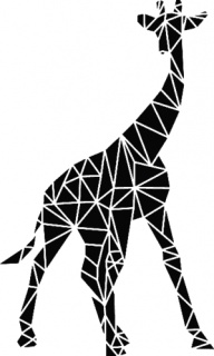 SG014W Żyrafa geometryczny - szablon malarski