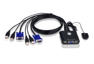 2-portowy przełącznik KVM USB VGA ze zdalnym selektorem portów CS22U CS22U-AT