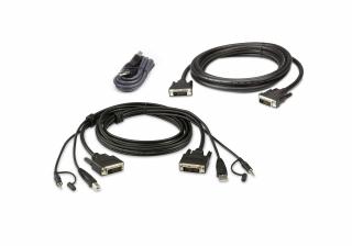 Zestaw 3-metrowego kabla USB DVI-D Dual Link Dual Display Secure KVM 2L-7D03UDX5