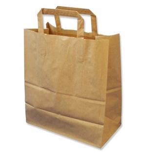 Pakiet - Torba papierowa 250x150x300 BRĄZ GŁADK UCHWYT 10szt