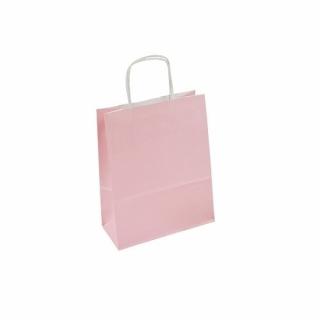 Pakiet - Torba papierowa na prezent 180x80x225 / PASTELOWY RÓŻ. 10 szt