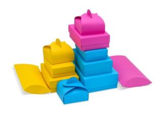 Pudełka ozdobne Poduszka S 135x100x30mm Różowe
