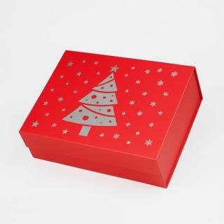 Pudełko Magnetyczne Christmas Czerwone 330x255x115mm (zew)A4