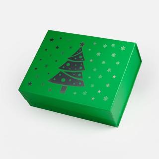 Pudełko Magnetyczne Christmas ZIELONY 330x255x115mm(zew)A4