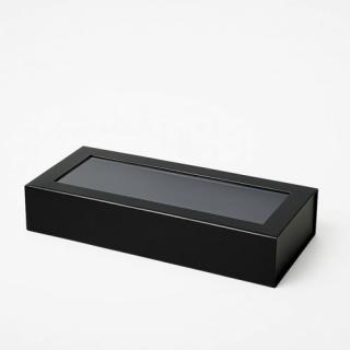 Pudełko Magnetyczne Czarne Z Okienkiem 345x150x55mm (zew) F2