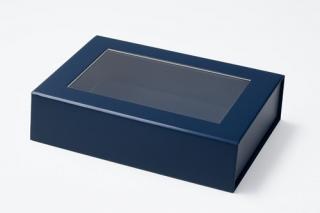 Pudełko Magnetyczne Granatowe z okienkiem 200x150x55mm (zew.) B6