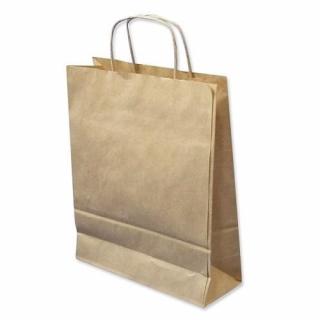 Torba Papierowa Ekologiczna 305x170x425 Brązowa Prążek - Pakiet 10szt