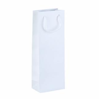 Torebka Papierowa Na Wino 125x85x360mm Biała
