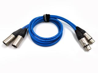 Melodika SB2X15 Sky Blue kabel 2x XLR - 2x XLR 1,5m