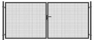 Brama ogrodowa SX 4,00 x 1,70 m - antracyt , zielona