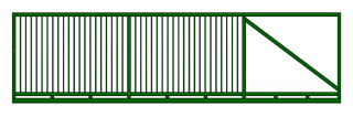 Brama przesuwna P20 - 5,00 m - antracyt , brązowa , czarna , szara , zielona