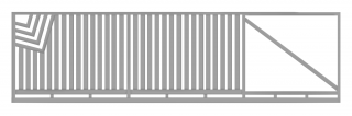 Brama przesuwna typ CLASSIC - 4,00 x 1,70 m