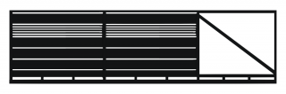 Brama przesuwna typ WALL MIX 200/20 - 3,00 x 1,50 m