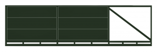 Brama przesuwna typ WALL SOLID - 5,00 x 1,50 m