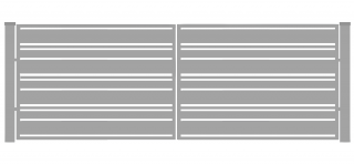 Brama typ WALL MIX 140/60/20 - 4,00 x 1,50 m