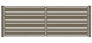 Brama typ WALL MIX 140/60/20 - 4,00 x 1,75 m