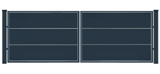 Brama typ WALL SOLID  - 4,00 x 1,50 m