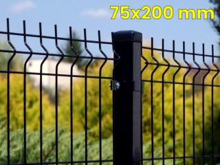 Panele ogrodzeniowe  250cm/123cm/4mm - 75x200mm - antracyt , brązowe , czarne , szare , zielone