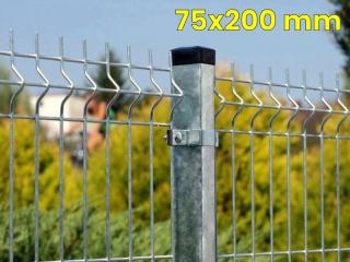 Panele ogrodzeniowe  250cm/123cm/4mm - 75x200mm - ocynkowane