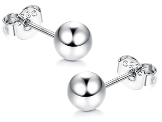 Delikatne srebrne kolczyki wkrętki gładkie kulki kuleczki 8mm balls srebro 925