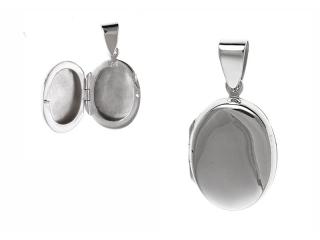 Elegancki otwierany srebrny owalny wisior sekretnik puzderko srebro 925