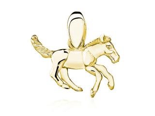 Elegancki pozłacany srebrny wisior koń konik kucyk srebro 925