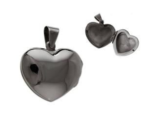 Gładki srebrny wisior wisiorek otwierany sekretnik puzderko serce serduszko heart srebro 925
