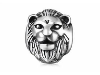 Rodowany srebrny charms do pandora głowa lwa lew lion srebro 925