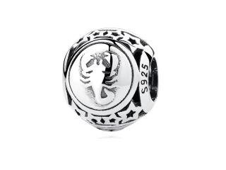 Rodowany srebrny charms do pandora znak zodiaku skorpion srebro 925
