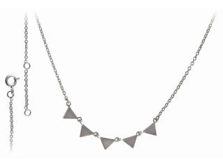 Rodowany srebrny naszyjnik gwiazd celebrytka choker trójkąt triangle srebro 925