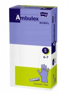 Rękawiczki nitrylowe jednorazowe Ambulex Fi 100x S