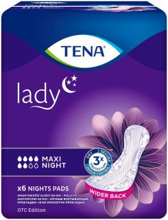 TENA Lady Maxi Night, podpaski specjalist. 6 szt