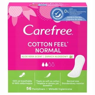 Wkładki higieniczne Carefree Cotton Normal Aloe 56