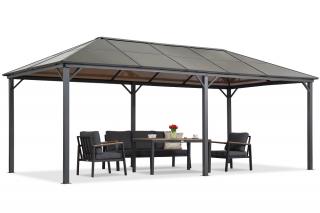 Altana ogrodowa Milos 3x6m z moskitierą Garden Point szara