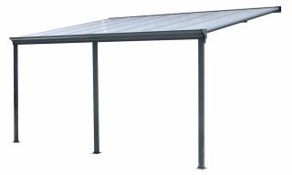 Aluminiowe zadaszenie tarasu San Diego 4,3 x 3 CoverTech antracyt