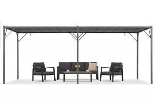Antracytowa pergola tarasowa Malaga 3x6m Garden Point