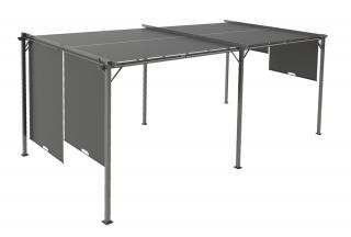 Antracytowa pergola tarasowa Sevilla 3x6m Garden Point