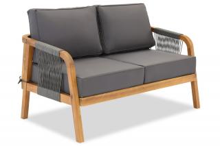 Dwuosobowa sofa z drewna akacjowego Mumbaj Garden Point