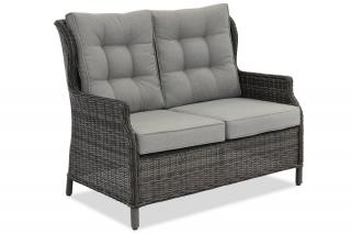 Dwuosobowa sofa z technorattanu Malaga antracyt Garden Point