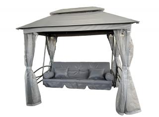 Huśtawka ogrodowa metalowa Nicea Premium Garden Point szara