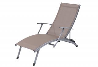 Komplet dwóch brązowych leżaków ogrodowych Salto Garden Point