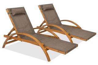 Komplet dwóch leżaków drewnianych Acapulco Garden Point