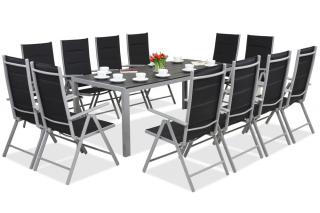 Meble ogrodowe z aluminium z dużym stołem Polywood Verona dla 12 osób Garden Point