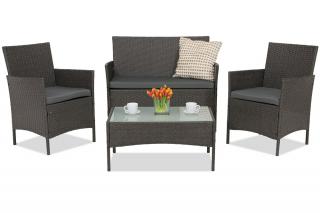 Meble ogrodowe z technorattanu Calabria Premium Garden Point antracyt
