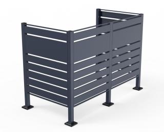 Obudowa na 2 kosze na śmieci 120l lub 240l Halen CoverTech antracyt