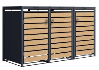 Obudowa na 3 kosze na śmieci 120l lub 240l Bremen CoverTech